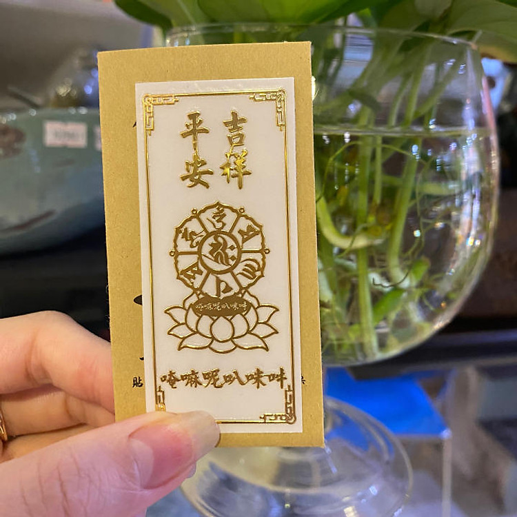 Linh phù bình an cát tường, tránh những tai hoạ, vận hạn trong năm LIÊN HOA TRỪ TÀ dán điện thoại, đẹp lung linh