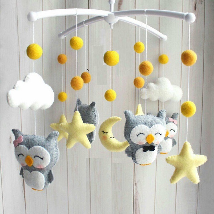 Treo nôi cho bé hình cú xám