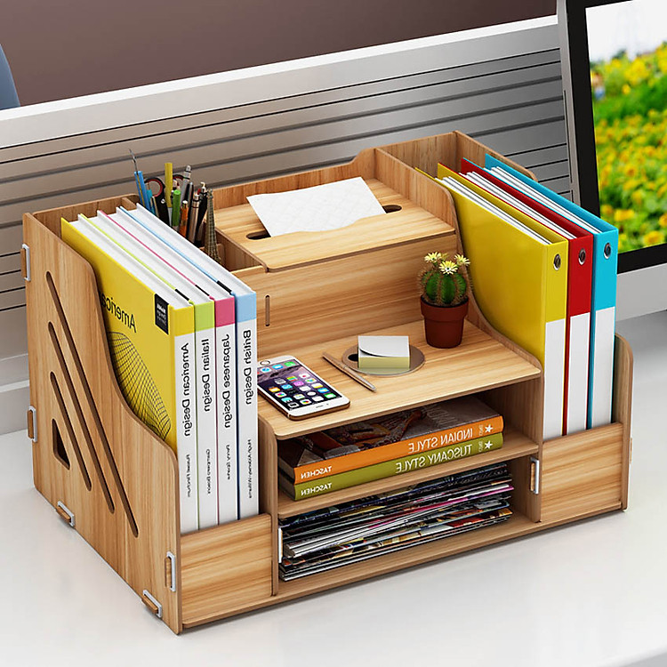 Kệ Đựng Hồ Sơ Văn Phòng, Kệ Hồ Sơ Để Bàn Bằng Gỗ KH07