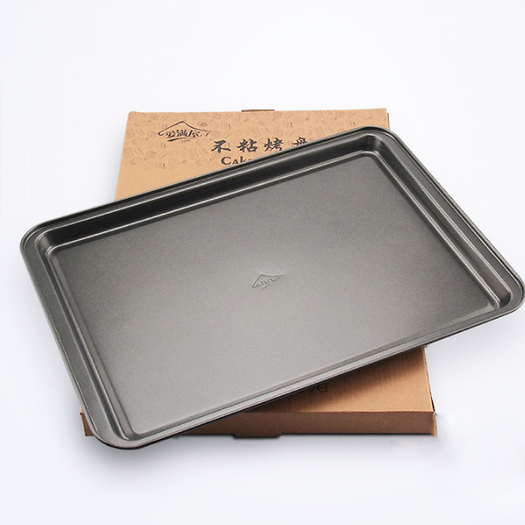 Khay chống dính nướng bánh hình chữ nhật 37x26x2