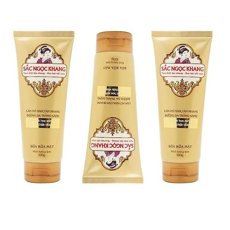 Combo 3 Sữa Rửa Mặt Sắc Ngọc Khang 100gr / Tuýp