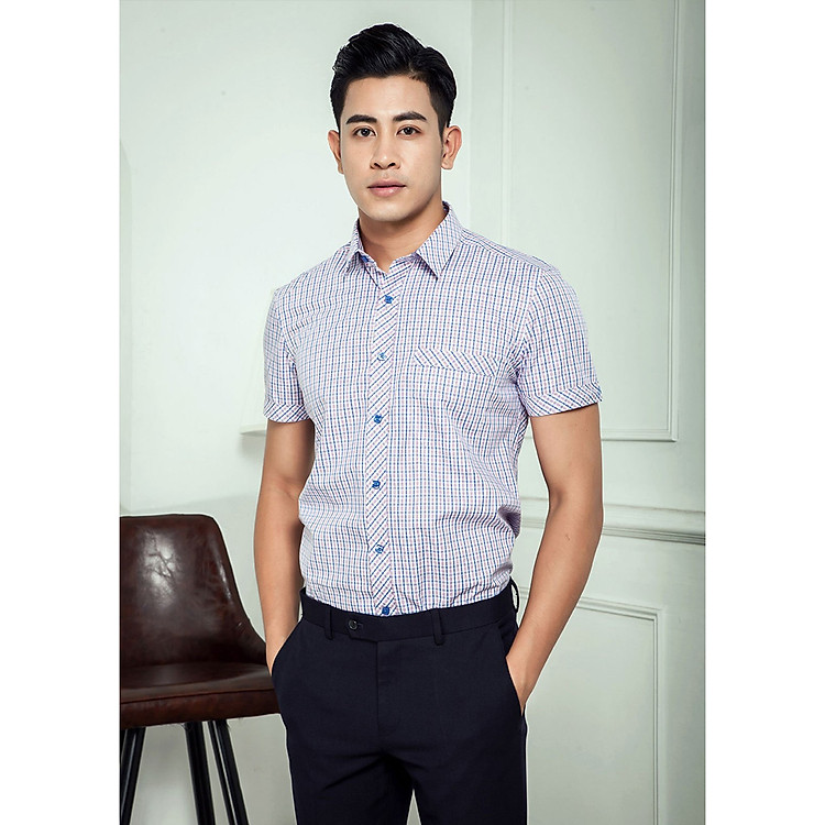 Áo Sơ Mi Nam Tay Ngắn - Thương Hiệu Blentino - BCV 15