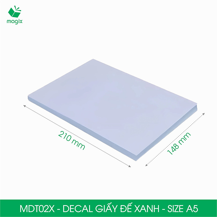 Giấy decal đế xanh A5 (50 tờ)