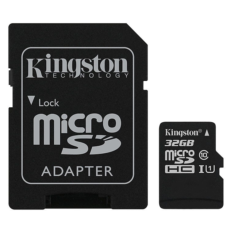 Thẻ Nhớ Micro SDHC Kingston 32GB Class 10 (Có Adapter) - Hàng Chính Hãng