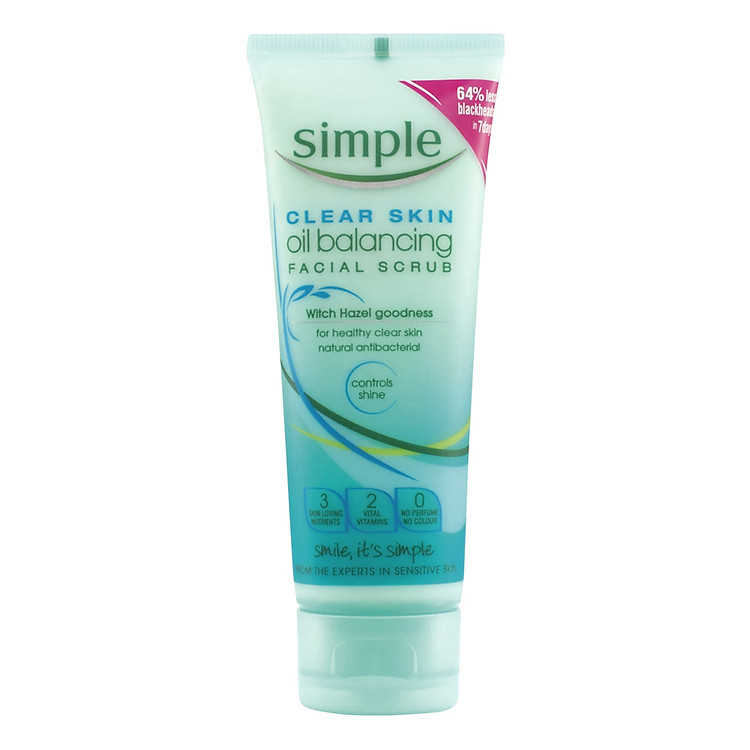 Kem Tẩy Tế Bào Chết Simple Clear Skin Oil Balancing Facial Scrub (75ml)