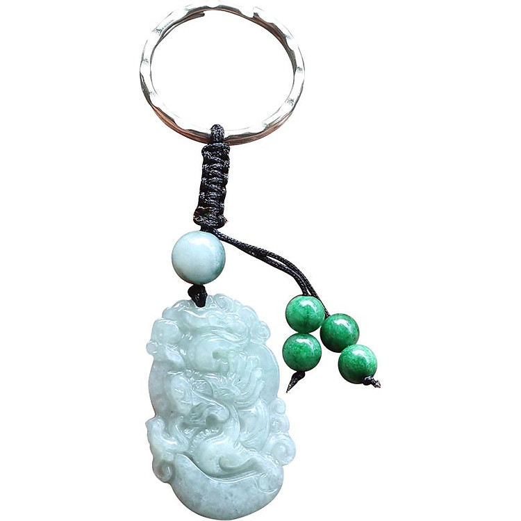 Móc Khóa 12 Con Giáp Đá Cẩm Thạch Tuổi Thìn Ngọc Quý Gemstones MK16