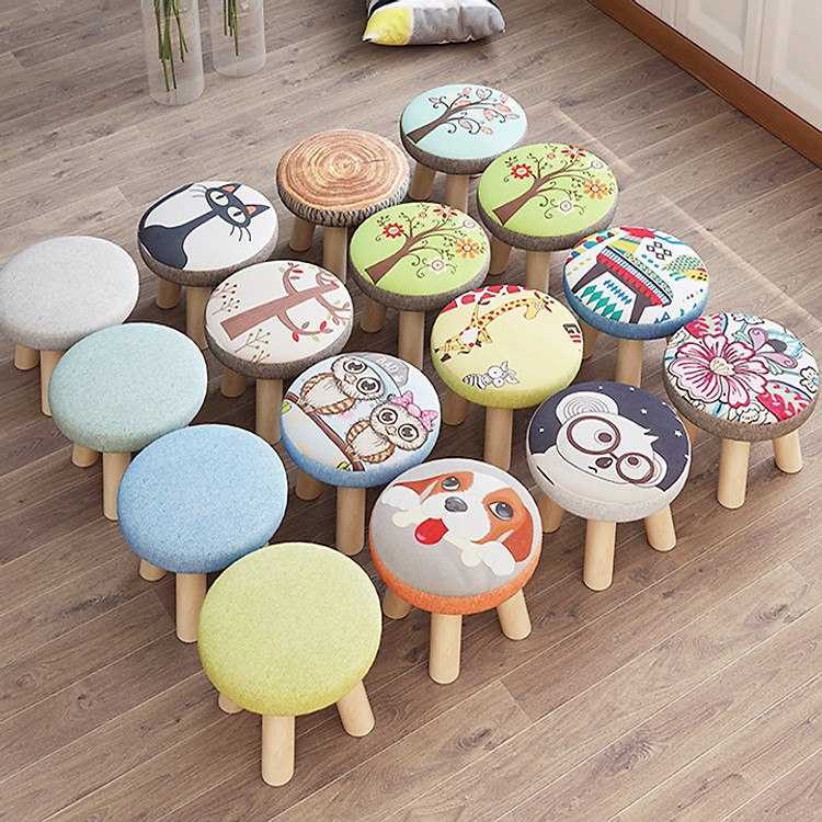 Ghế đôn tròn họa tiết