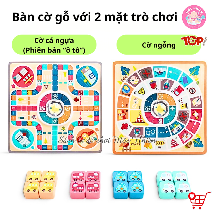 Cờ cá ngựa gỗ TOPBRIGHT cho bé Chính hãng Giá tốt - Hình ảnh 4