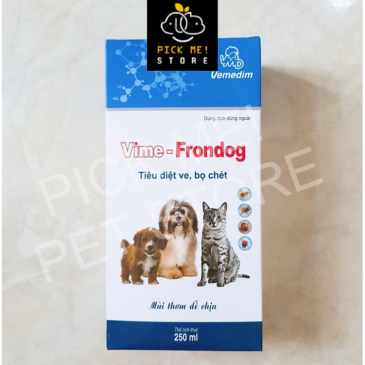 Vemedim Vime - Frondog 250ml | Xịt Ve Rận Bọ Chét Cho Chó Mèo, Sát | Diệt | Khử Khuẩn Chuồng Trại