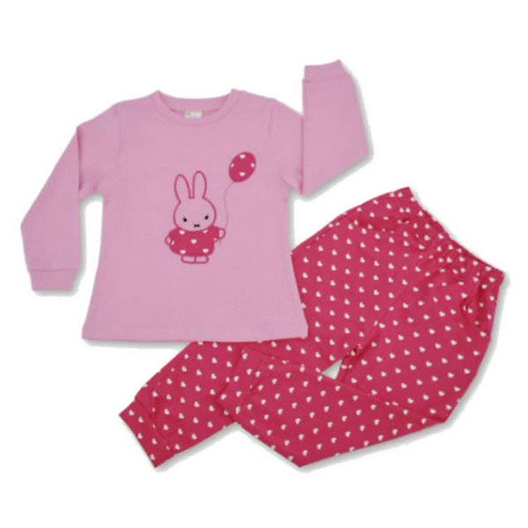 Bộ Thun Bé Gái Thêu Con Thỏ Ardilla 01GW2017 - Áo Hồng/Quần Hồng Đậm