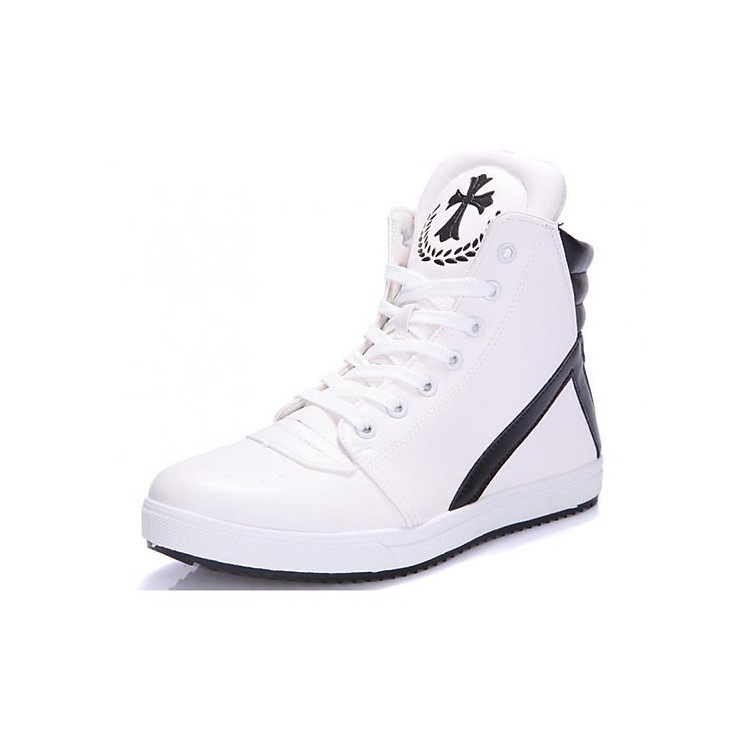 Giày nam sneaker phối trắng đen cổ cao SM005 - Trắng