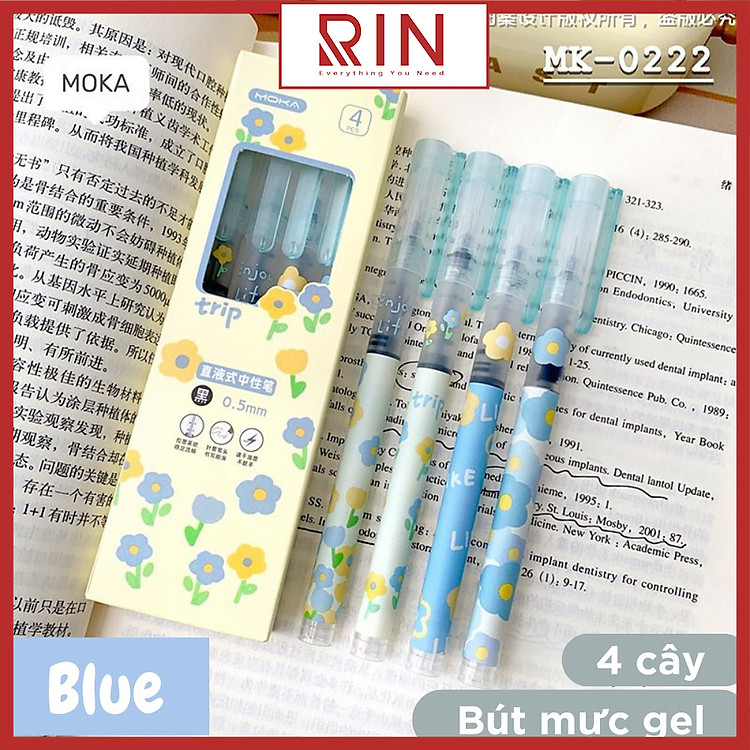 Bộ Bút Mực Gel (4 cây) 0.5mm - Đen - Ảnh 6