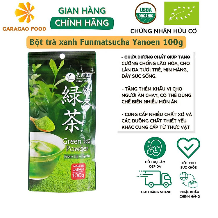 Bột trà xanh Funmatsucha Yanoen 100g