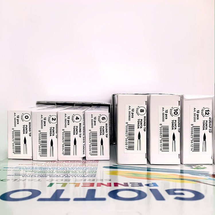 Cọ Vẽ Đầu Tròn GIOTTO Pennelli Serie 500 Taklon F567000 - Ảnh 4