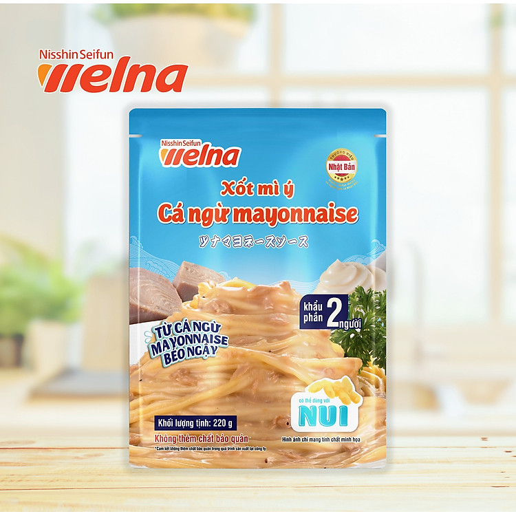 Xốt Mì Ý Hương Vị Cá Ngừ Mayonnaise (220g x 1 túi) - Nisshin Seifun Welna Shop