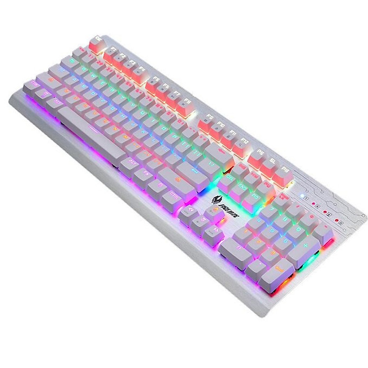 Bàn phím cơ chuyên game k869 - 18 chế độ led tùy chỉnh-Trắng