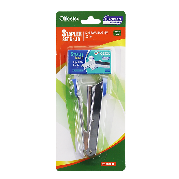 Bộ Bấm Kim Officetex OT-CST006 (1 bấm kim, 1 hộp kim bấm) - Ảnh 2