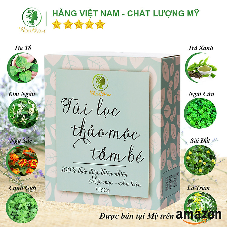 Túi lọc thảo mộc tắm bé Wonmom Chính hãng Ưu đãi - Hình ảnh 4
