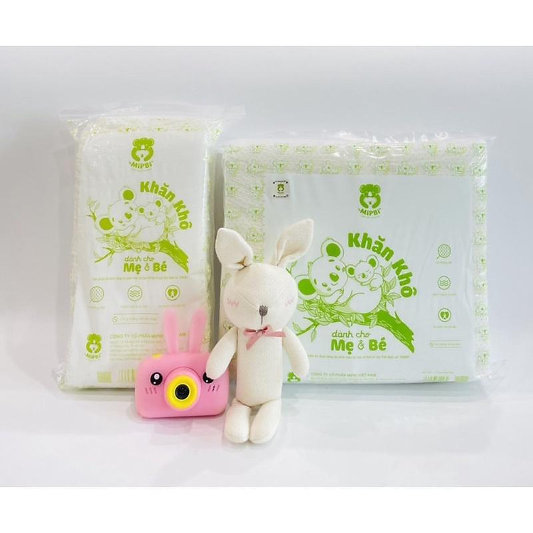 Khăn vải khô đa năng Mipbi 300G,600G,900 G vệ sinh cho em bé (15*20cm)