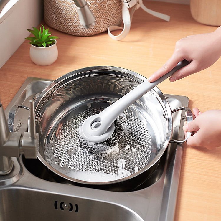 Dụng Cụ Cọ Rửa Xoong Nồi Có Tay Cầm Tiện Dụng