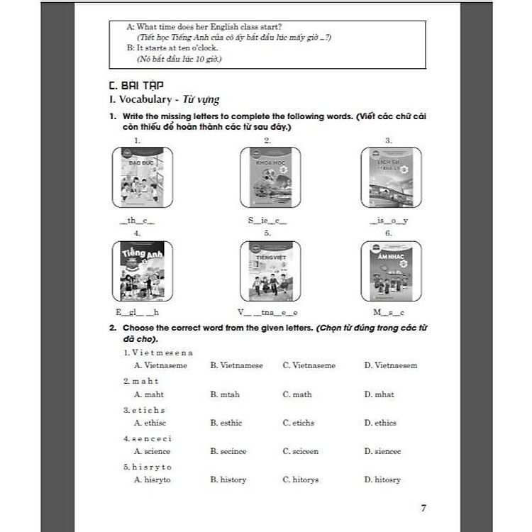 Bài Tập Tiếng Anh Lớp 5 - Có Đáp Án - Bám Sát SGK I Learn Smart Start - Ảnh 7