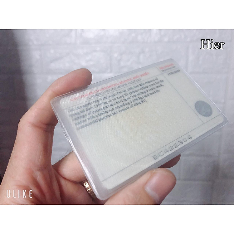combo 5 Túi Ví Đựng Bảo Vệ Chống Xước Thẻ ATM, Card Visit, CMND, Driver License Bằng Lái Xe Trong Suốt Hiệu Hier