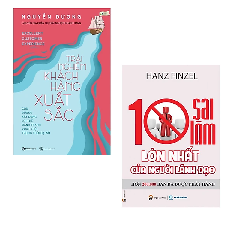 Combo 2 cuốn sách Quản Trị, Lãnh Đạo : 10 sai lầm lớn nhất của người lãnh đạo + Trải Nghiệm Khách Hàng Xuất Sắc
