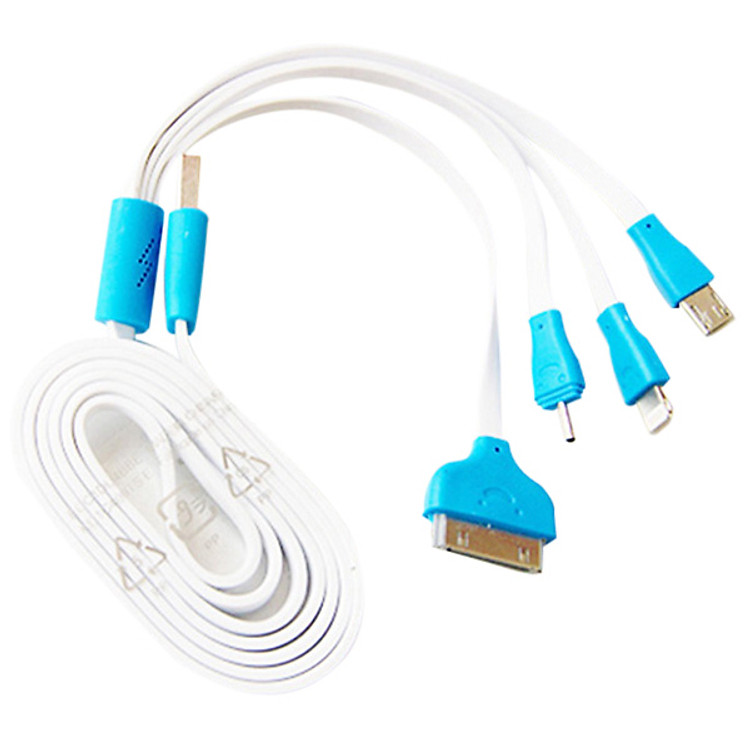 Cáp Sạc Đa Năng 4 Đầu Có Đèn LED