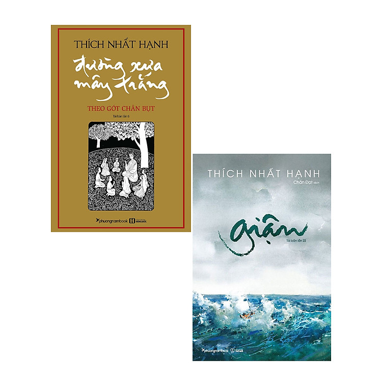 Combo Đường Xưa Mây Trắng - Theo Gót Chân Bụt + Giận - Thích Nhất Hạnh (2 Cuốn Bìa Mềm) _PNA