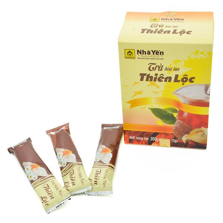 Đặc Sản Khánh Hòa - Trà Hòa Tan Thiên Lộc - Nhà Yến Nha Trang - Hộp 20 Gói - Trà Thanh Nhiệt - Trà Yến - Hàng Chính Hãng