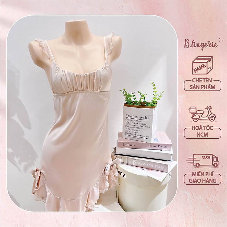 Váy Ngủ Dáng Suông Nơ Xinh - B.Lingerie