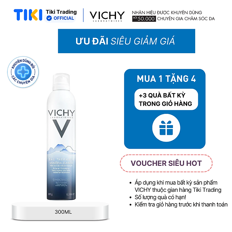 Nước khoáng dưỡng da Vichy Mineralizing Thermal Water 300ml