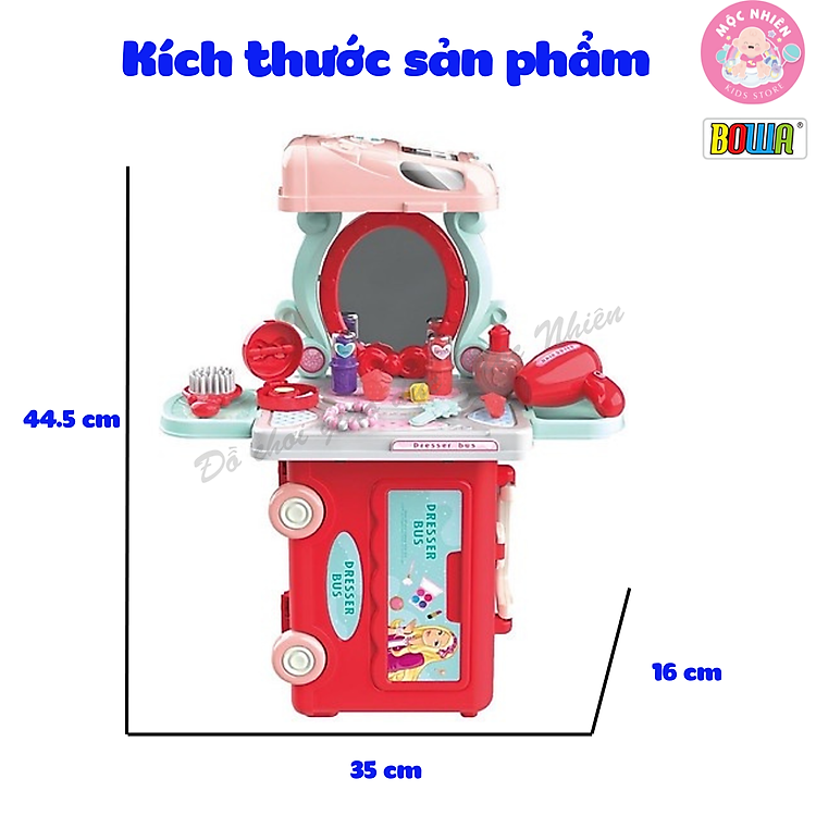 Bộ đồ chơi Bowa 8078 - Xe buýt trang điểm Chính hãng Giá tốt - Hình ảnh 2
