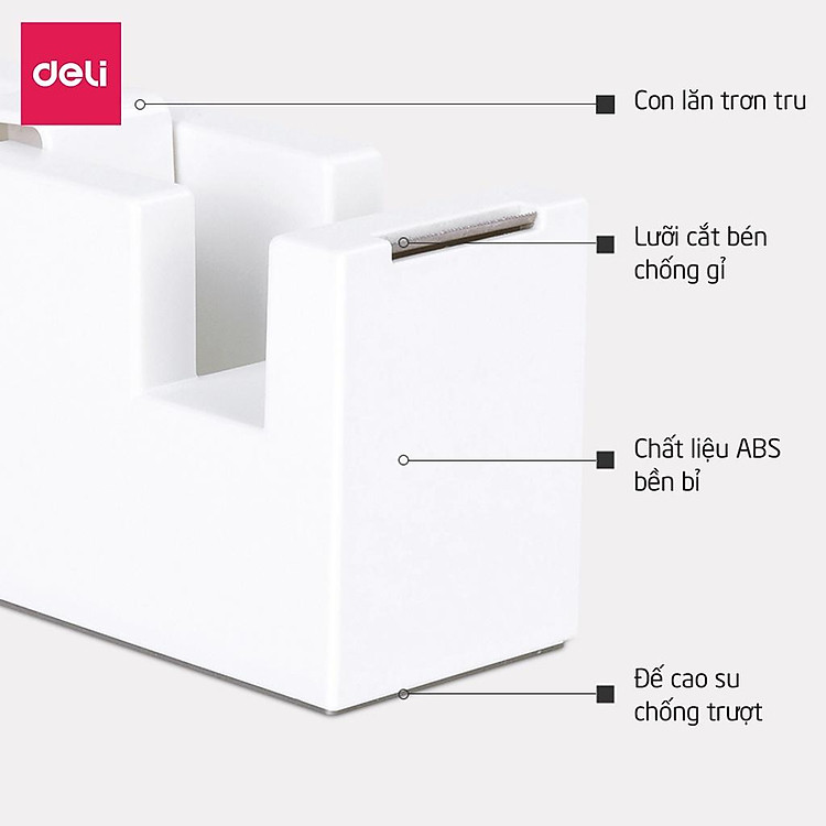 Cắt Băng Dính Để Bàn Nusign Deli NS121 - Xanh Dương - Ảnh 3