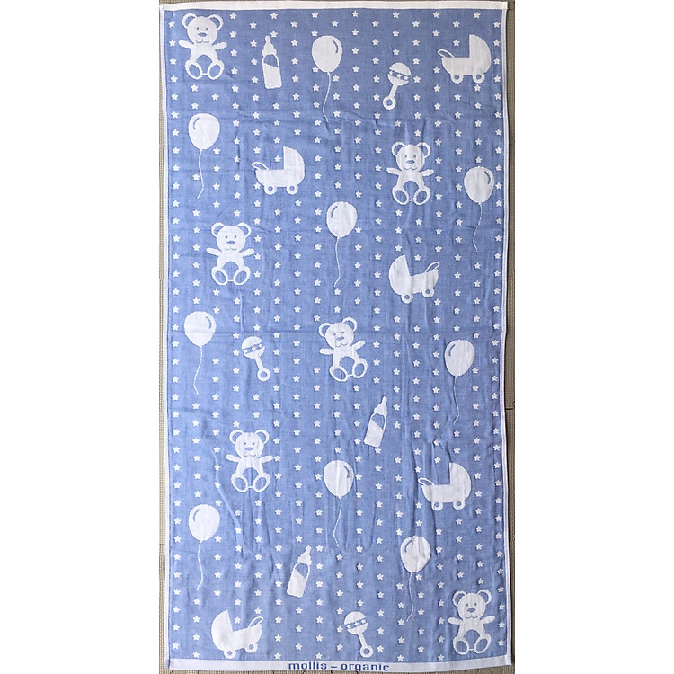 Khăn tắm cao cấp mollis organic cho bé da nhạy cảm 70x140cm
