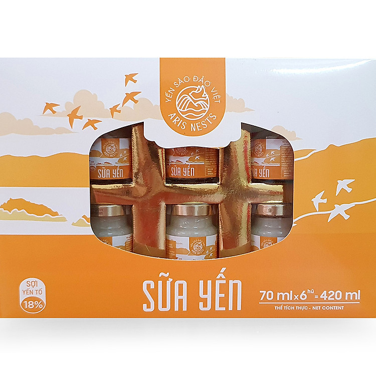 Hộp 6 Lọ Sữa Yến Aris Nests (70mL X 6 Lọ)