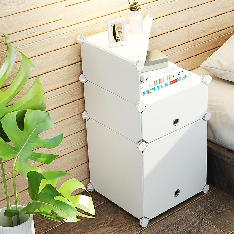 Tủ đầu giường lắp ghép ô xéo (cao 75cm x ngang 35cm)