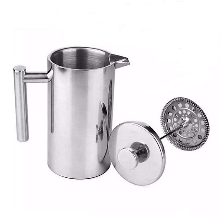 Bình Pha Cafe Kiểu Pháp French Press Inox 2 Lớp Dung Tích 1L