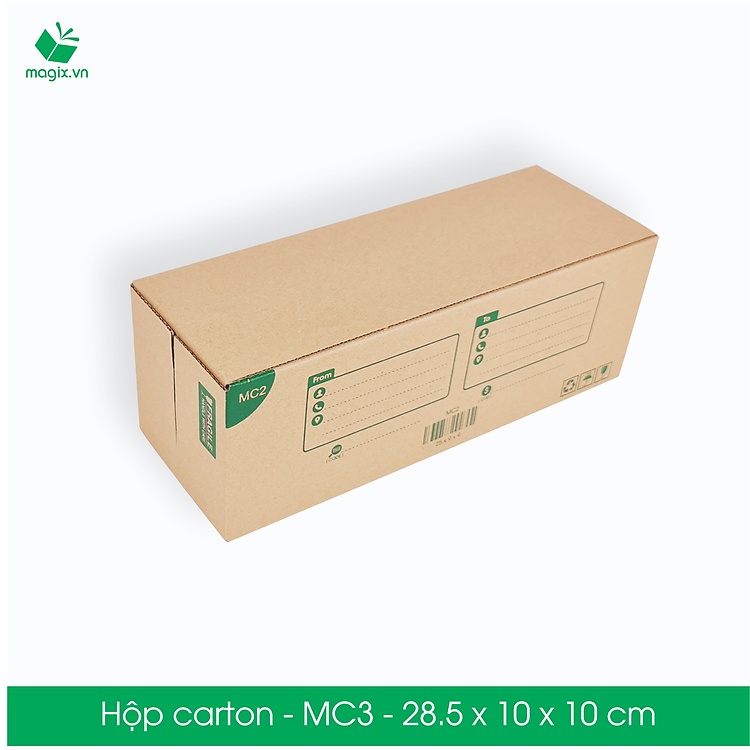 Hộp Carton MC3 (28.5x10x10 cm, 20 thùng)