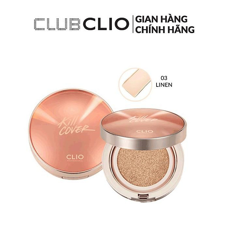 Phấn Nước Tạo Hiệu Ứng Căng Bóng Clio Kill Cover Glow Cushion (15Gx2 lõi)