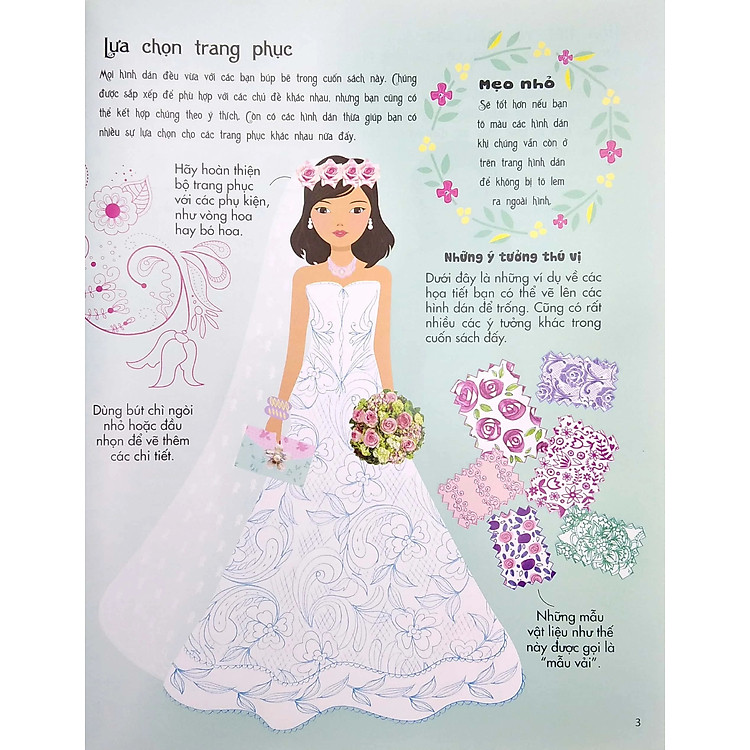 Dán Hình Sáng Tạo Trang Phục Búp Bê - Chiếc Váy Cưới Mơ Ước - Ảnh 3