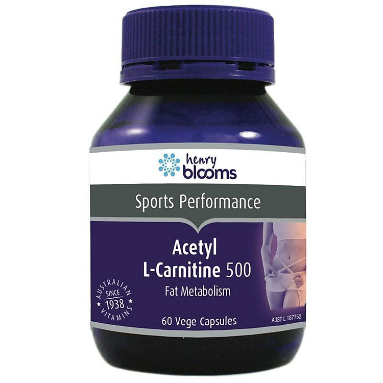 Henry Blooms Acetyl L-Carnitine 500 60 Vege Capsules