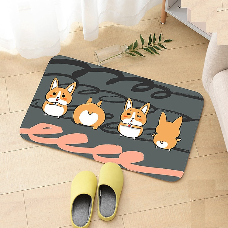 Thảm chùi chân hoạt hình trang trí phòng ngủ phòng khách