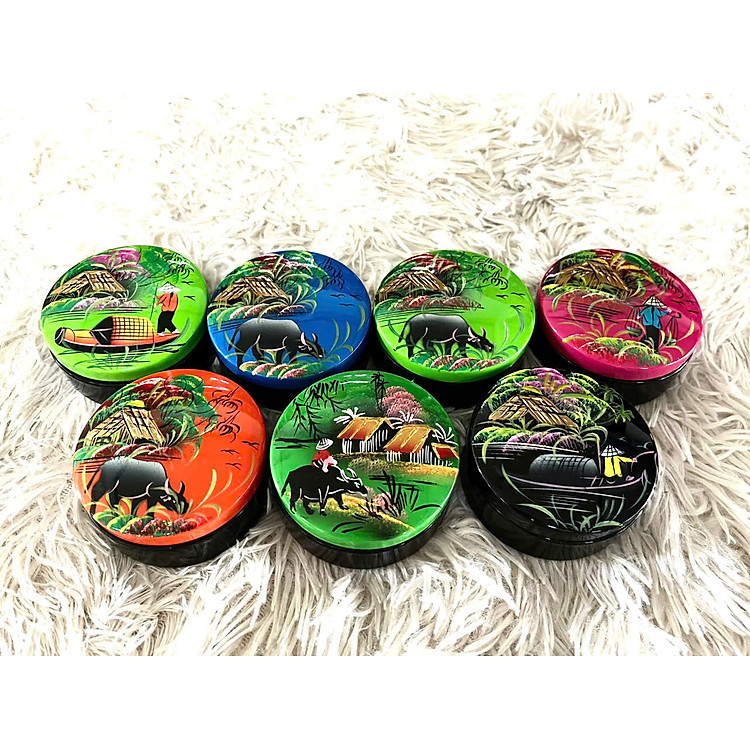 Hủ Phấn Sơn Mài Đựng Đồ Vật Nhỏ (8 cm) - Ảnh 6