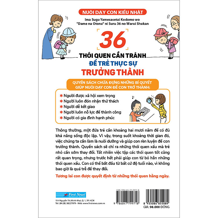 36 Thói Quen Cần Tránh Để Trẻ Thực Sự Trưởng Thành (Nuôi Dạy Con Kiểu Nhật) - Ảnh 2