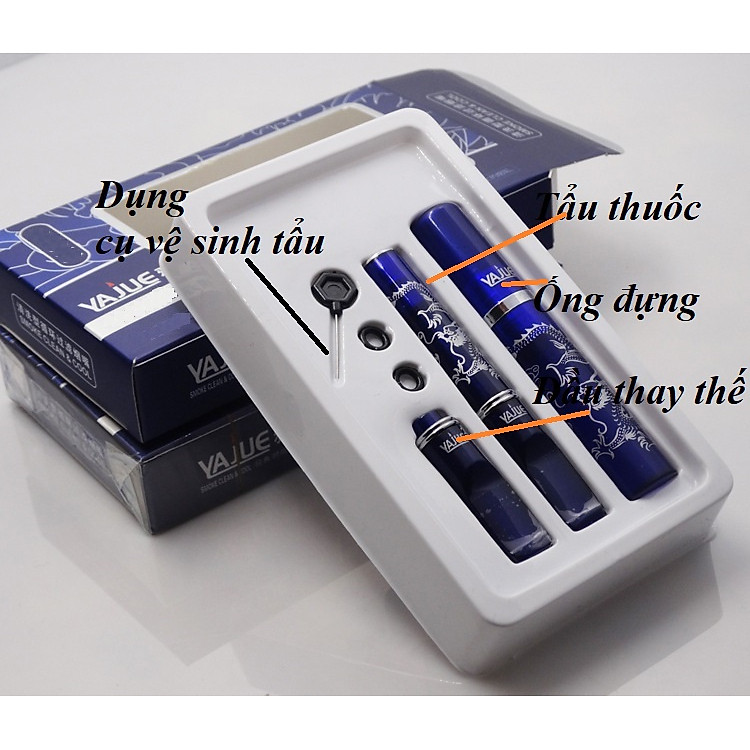 Tẩu thuốc nhựa dẻo cao cấp chạm rồng Ỵ205 - xanh rồng - Ảnh 4