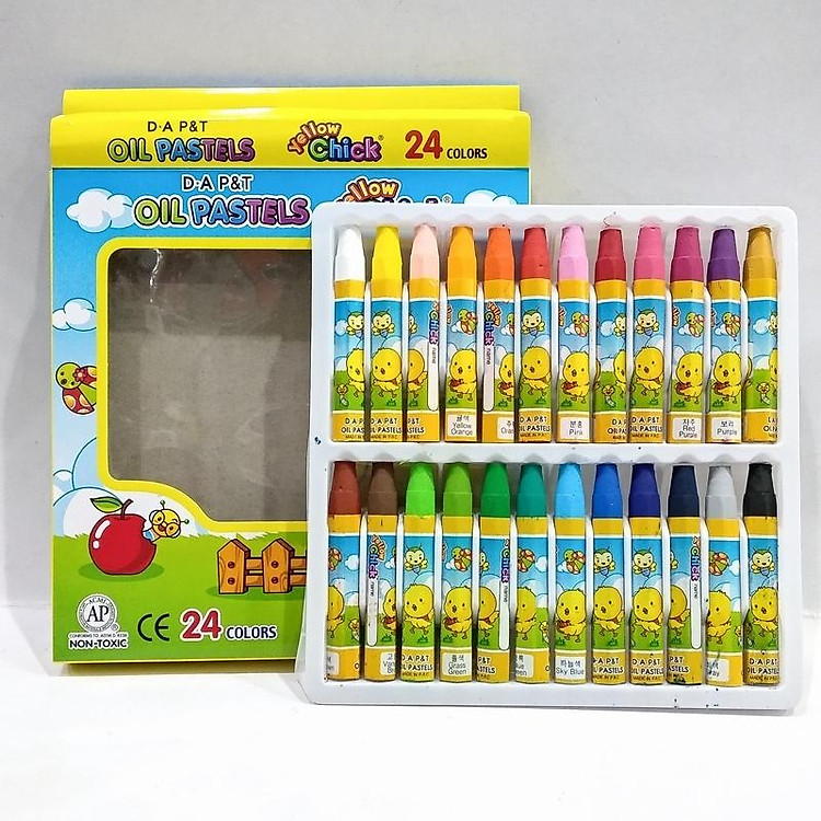 Bút Sáp Dầu Gà Vàng (24 màu) - Ảnh 2