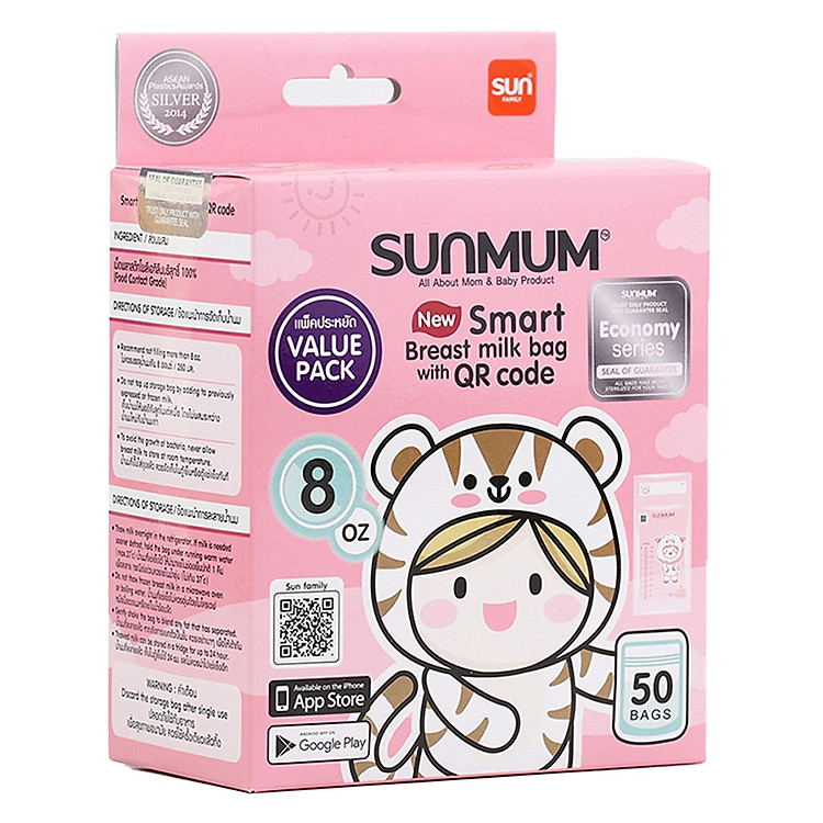 Combo 02 hộp túi trữ sữa Sunmum 250ml Đảm bảo Tiết kiệm - Hình ảnh 5