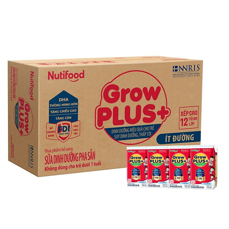 Sữa Bột GrowPLUS+ Ít Đường 110ml cho Bé Chính hãng Giá tốt - Hình ảnh 5