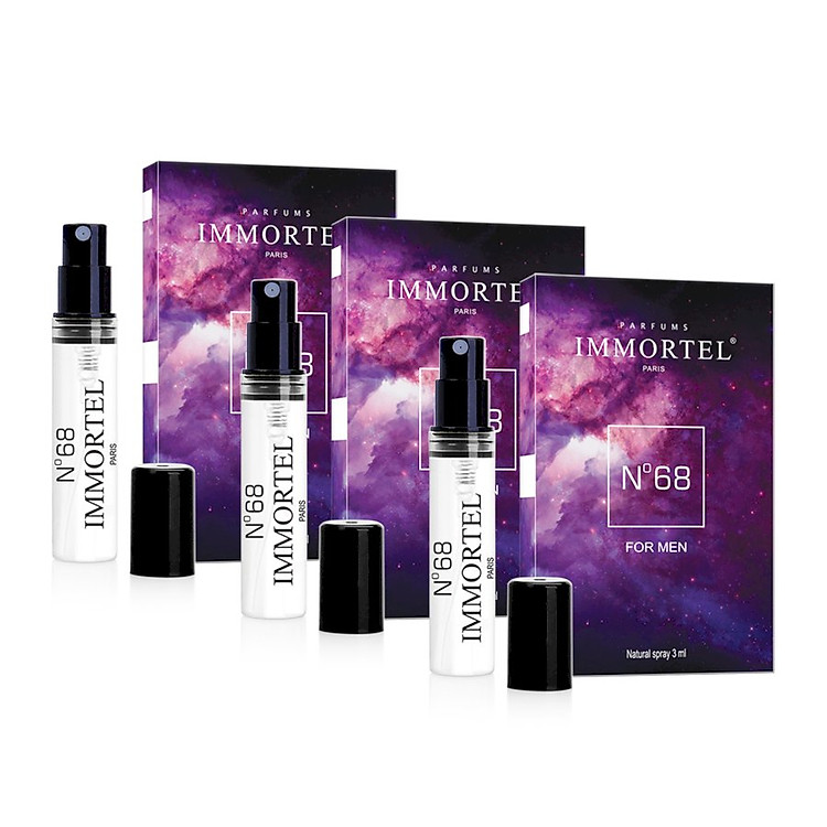 (COMBO 3 Hộp) Nước Hoa Nam IMMORTEL Paris N°68 – 3x3 mL – EDP Chính hãng Pháp